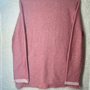 Jadelynn Brooke pink zip up womens sweater MEDIUM